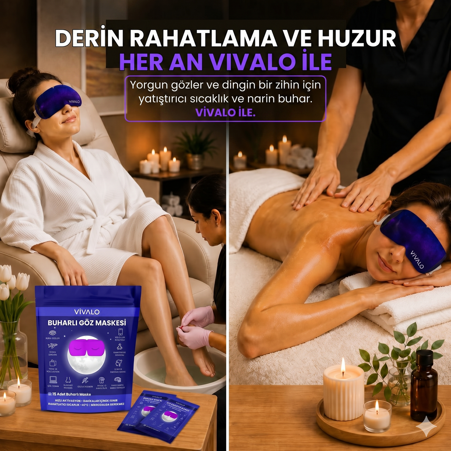 Vivalo™ Buhar Göz Maskesi