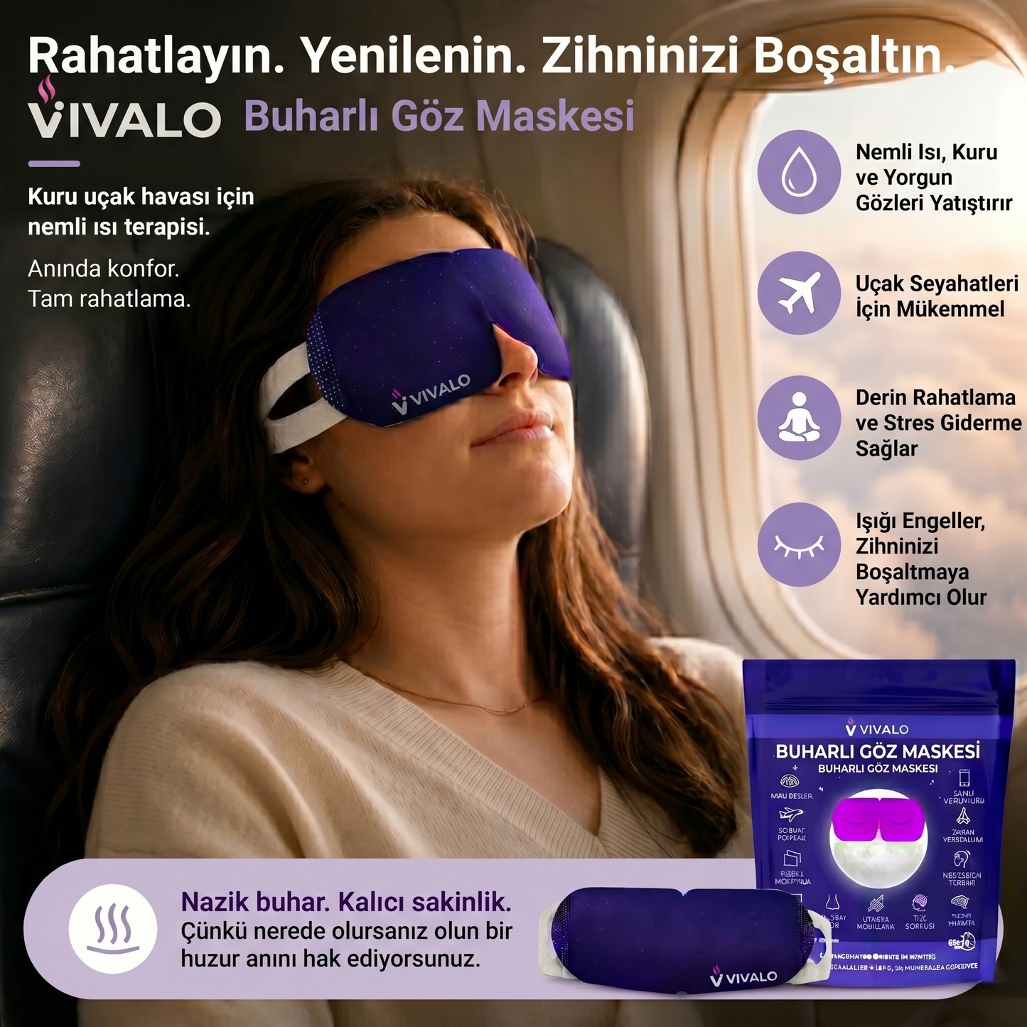 Vivalo™ Buhar Göz Maskesi